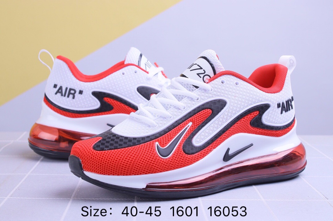 2019 Men Nike Air Max 720 Plastic White Red Blue Shoes - Click Image to Close